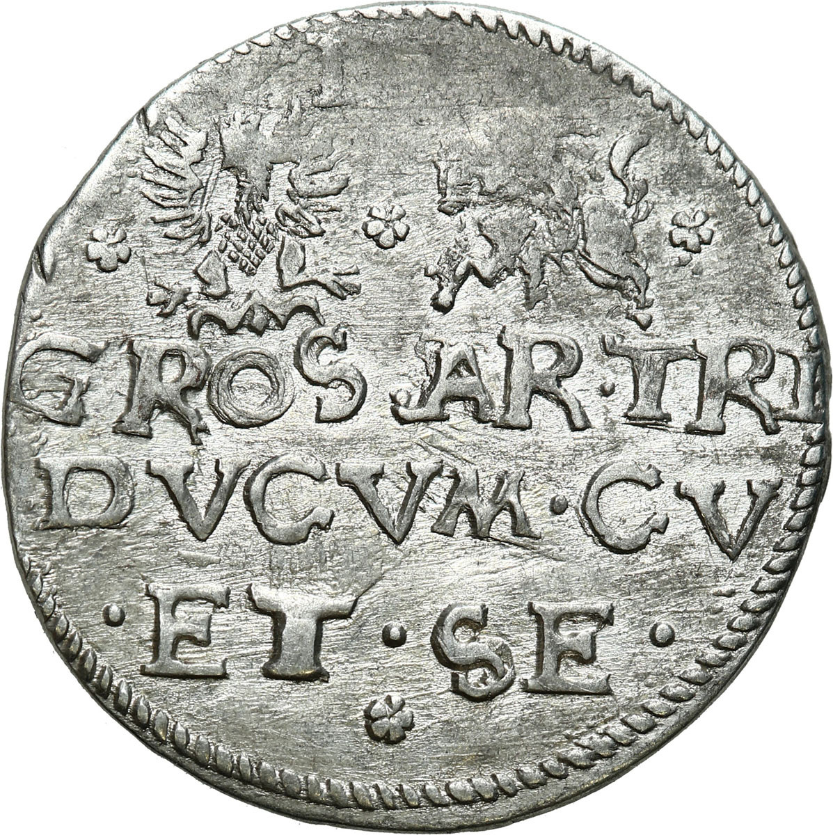 Kurlandia. Fryderyk Kettler 1587-1638. Trojak (3 grosze) Bez Daty, Mitawa - RZADKOŚĆ R5
